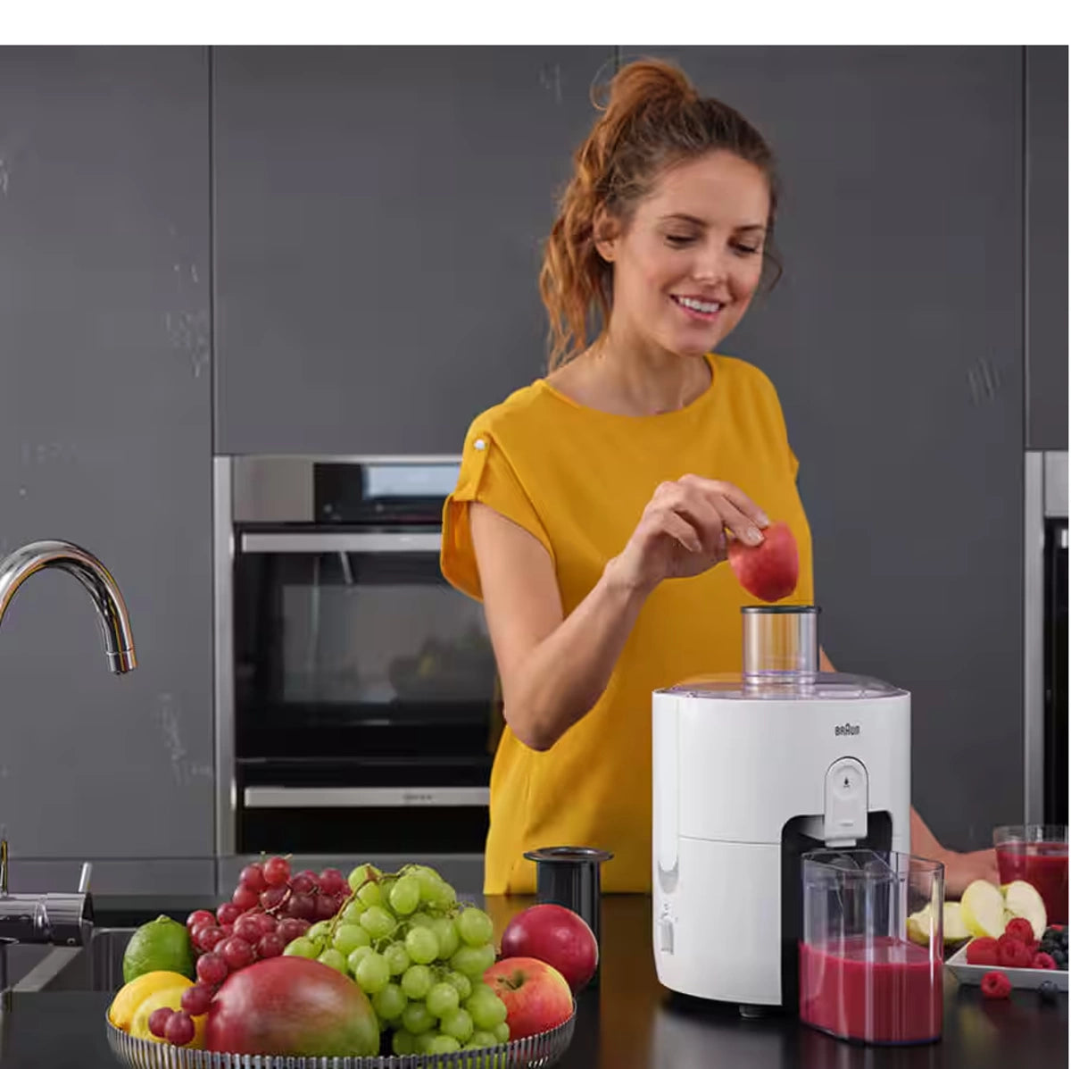 Braun PurEase Spin Juicer 600W 1.25L ColdXtract & FastXtract Technology – White (SJ3100WH)