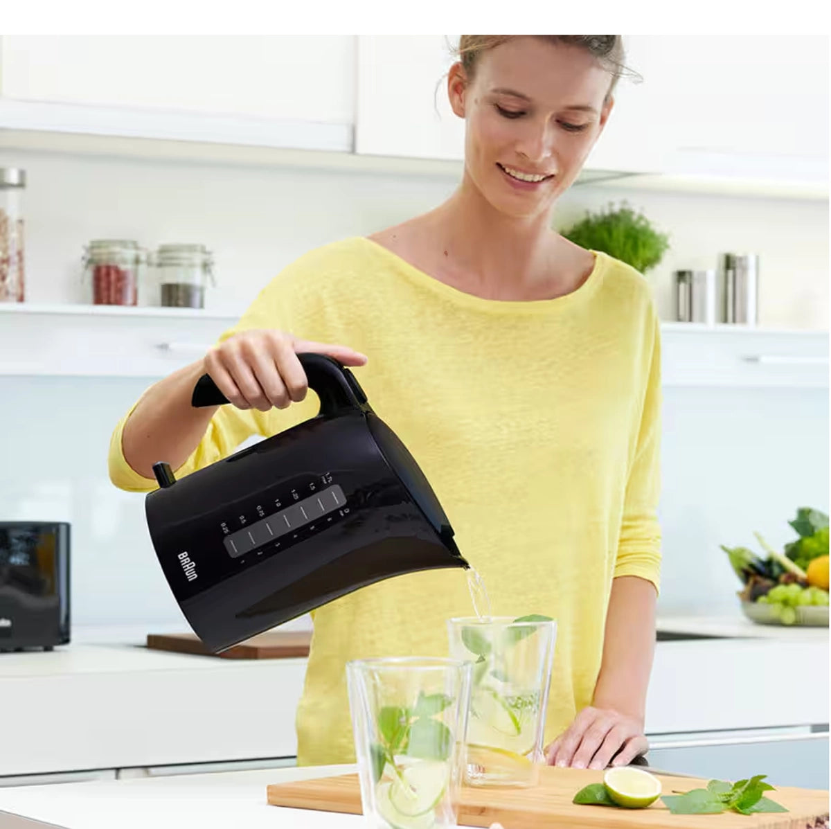 Braun PurEase Electric Kettle 2200W 1.7L Rapid Boil – Black (WK3100BK)