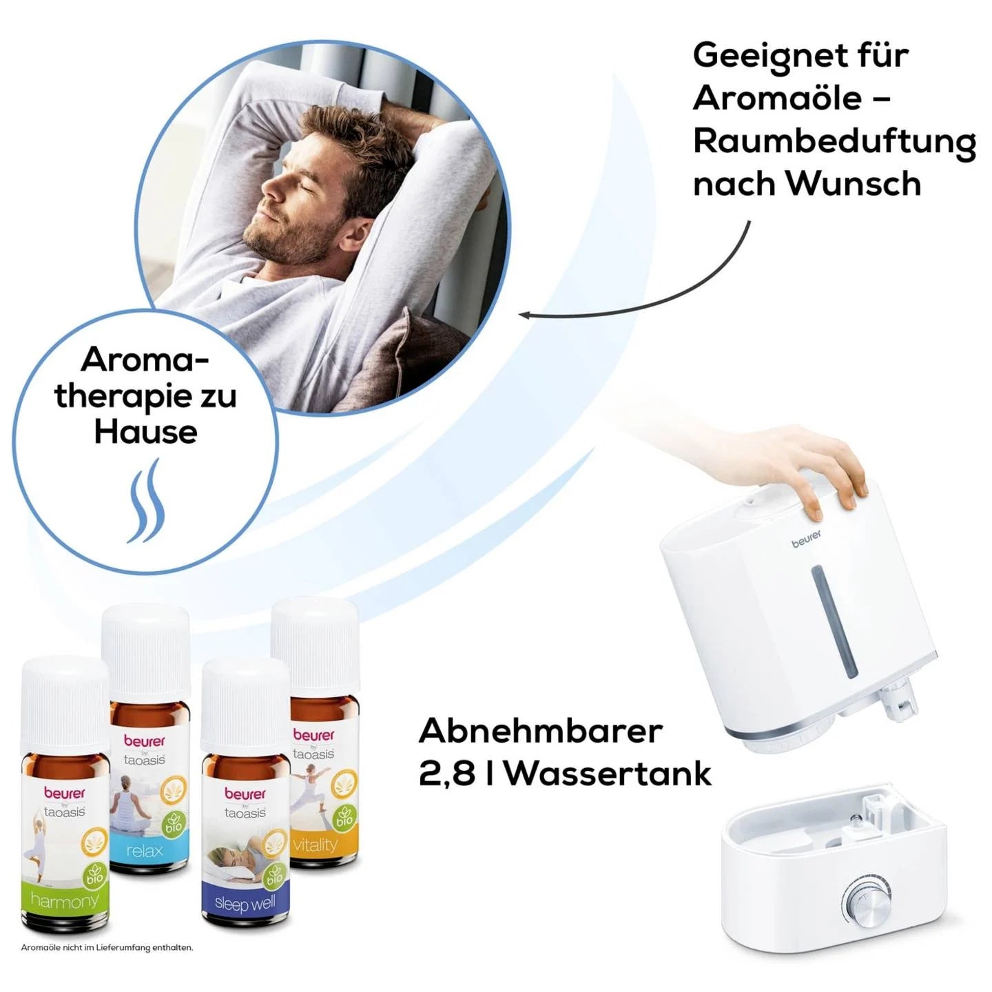Beurer  Ultrasonic Humidifier - 4L Tank, 30m² Coverage