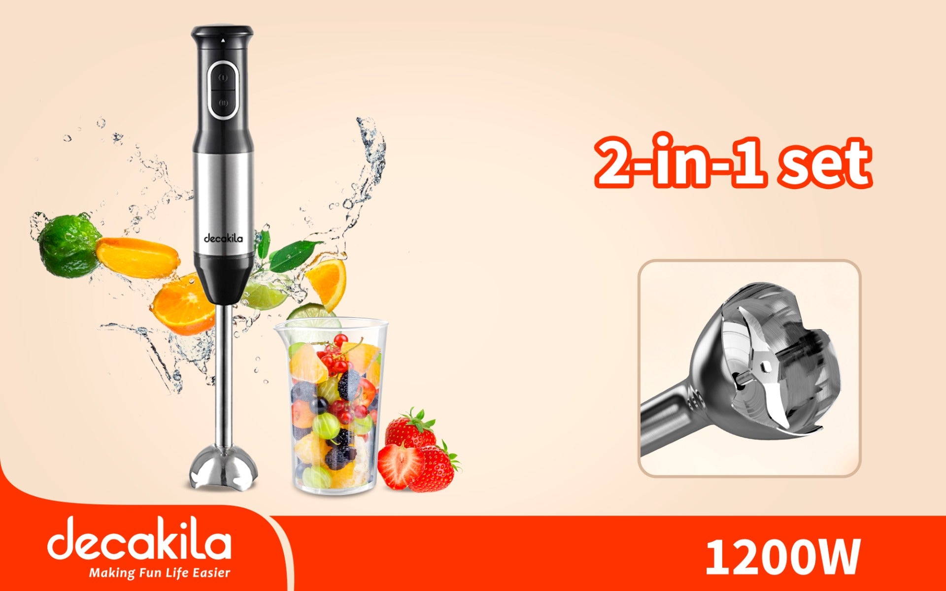 Decakela  2 in 1 Hand Blender | 1200W from (KEJB039M)