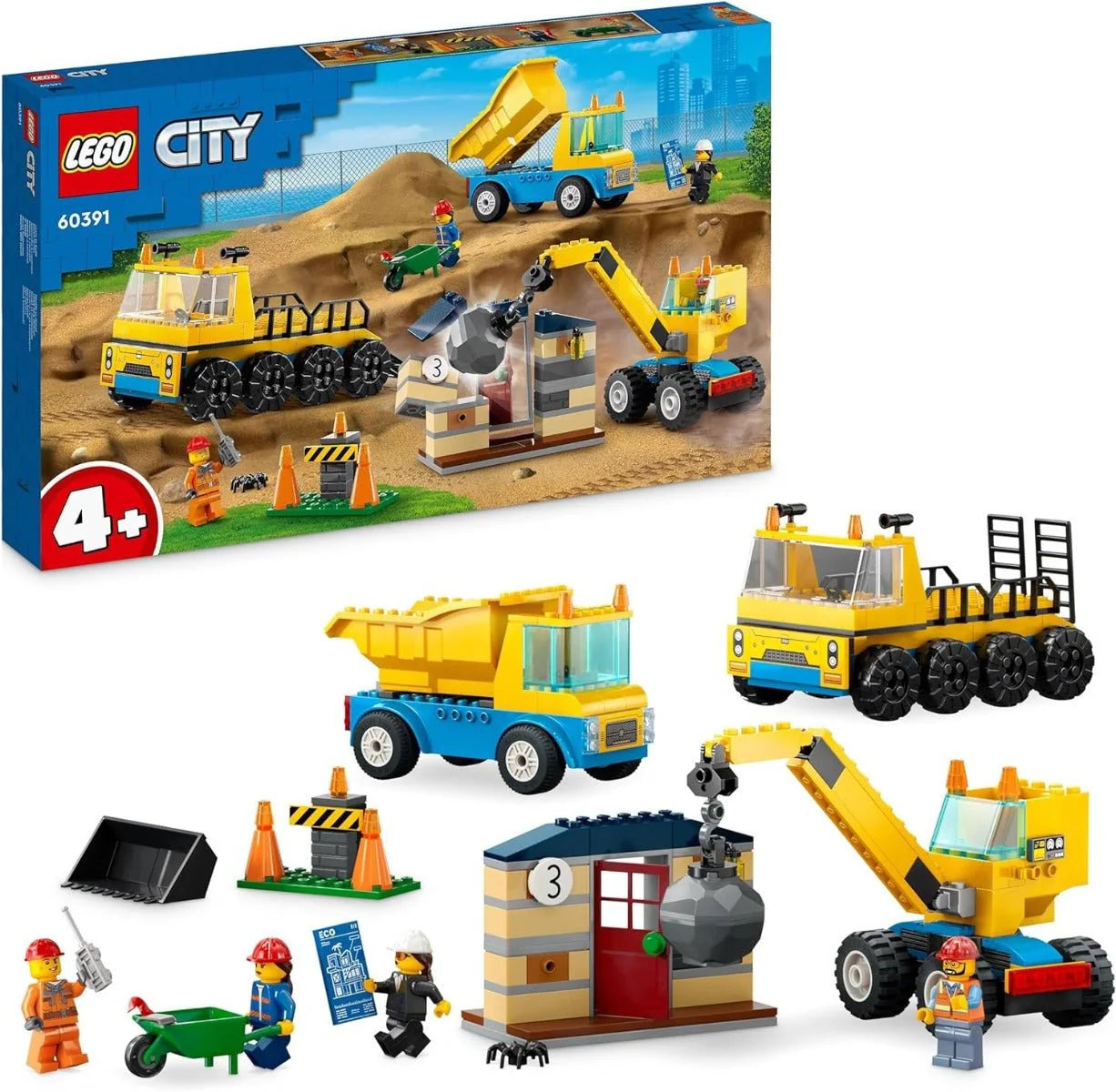 LEGO® City - Construction Trucks & Wrecking Ball 60391