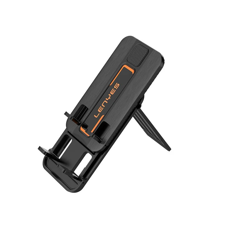 Lenyes CR129 Foldable Phone Holder – Black, Portable & Sturdy