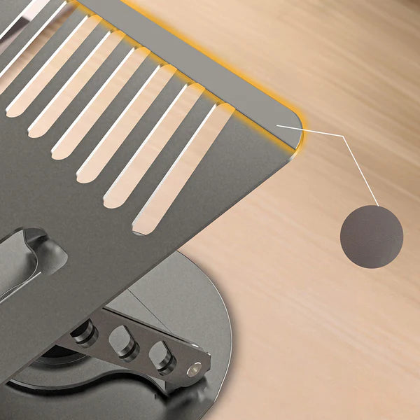 Lenyes CR190 Laptop Stand – 360° Rotating & Foldable (Silver)