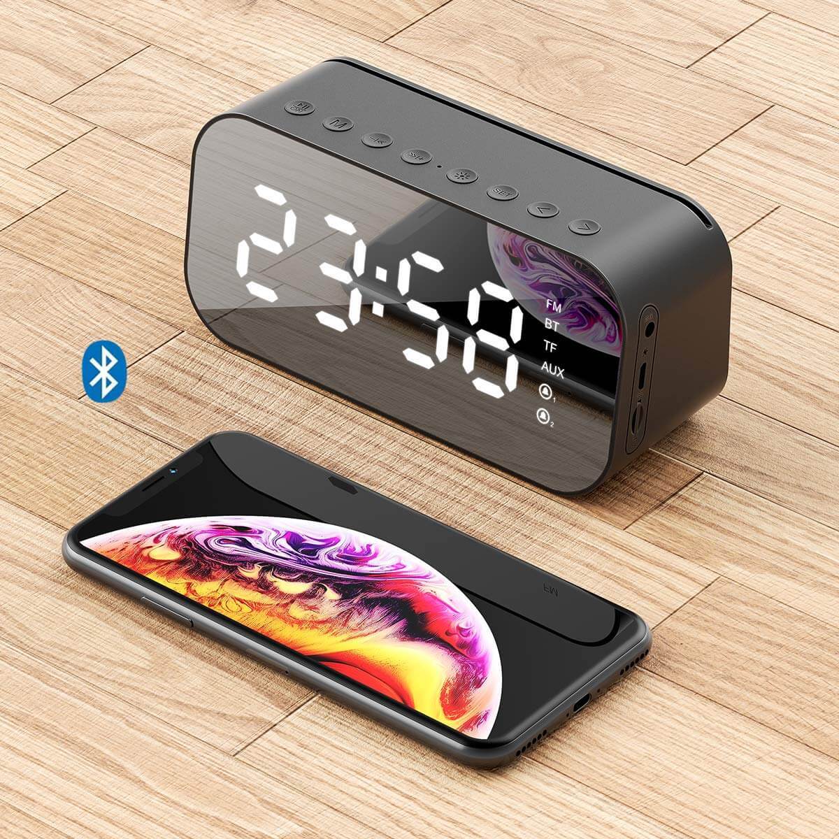 HAVIT M3 Bluetooth Speaker & Alarm Clock – All-in-One Design