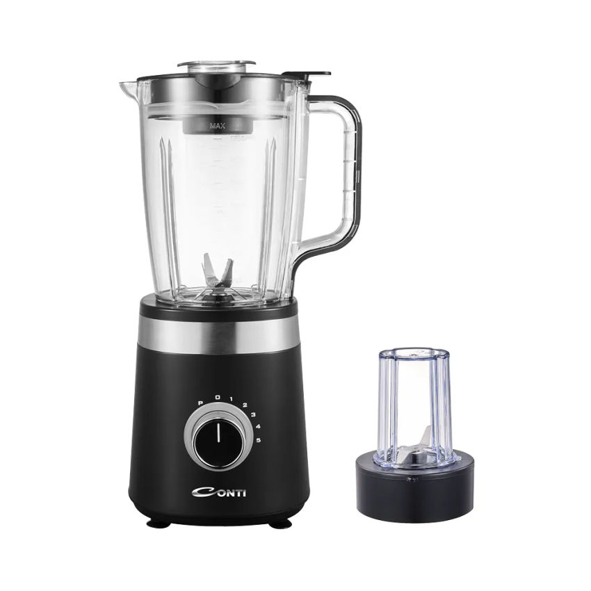 Conti Blender 800W 1.75L | 5 Speed + Pulse | Stainless Steel Blade | Grinder Included | TB1081-BS