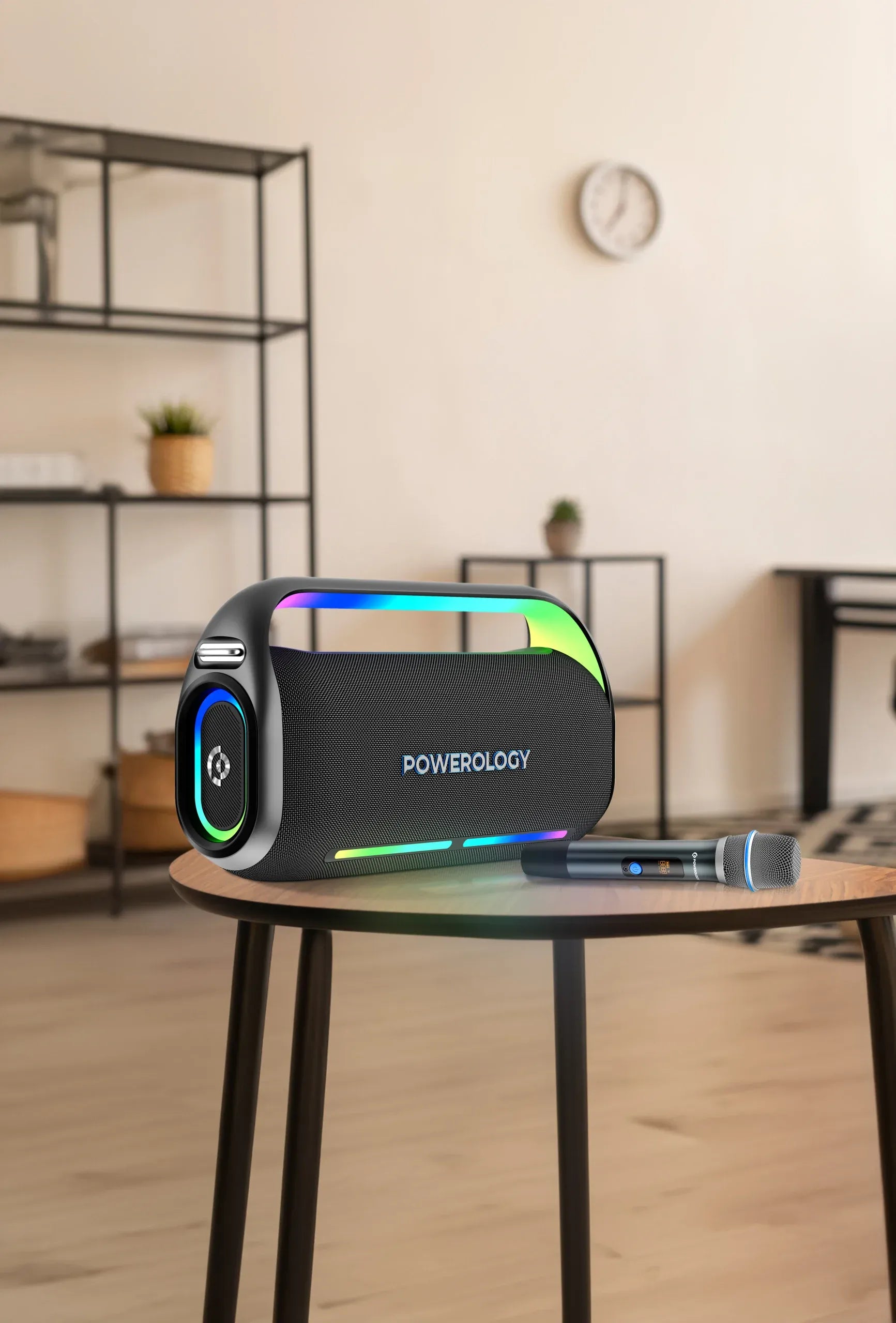 Powerology TWS Karaoke Speaker 150W with Mic & Remote – Silver