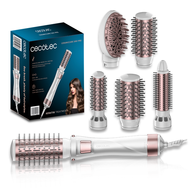 Cecotec Bamba CeramicCare 5in1 Pro Hot Air Brush 1000W