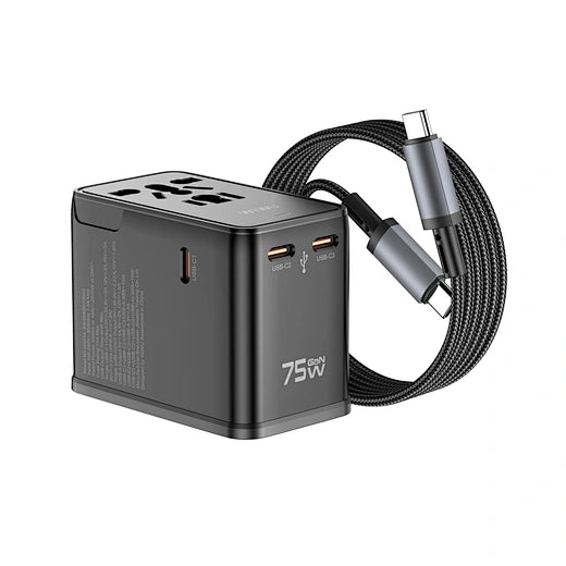 WiWU 75W Universal Plug Adapter Cable Combo Wi-UA015