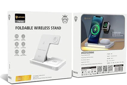 Lenyes PW302 – Foldable Wireless Charging Stand (White)
