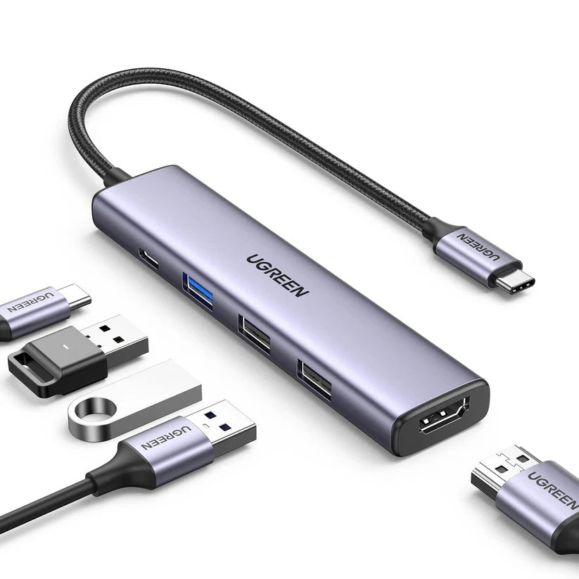 UGREEN USB-C Hub with 3 USB Ports + HDMI + PD 100W Adapter