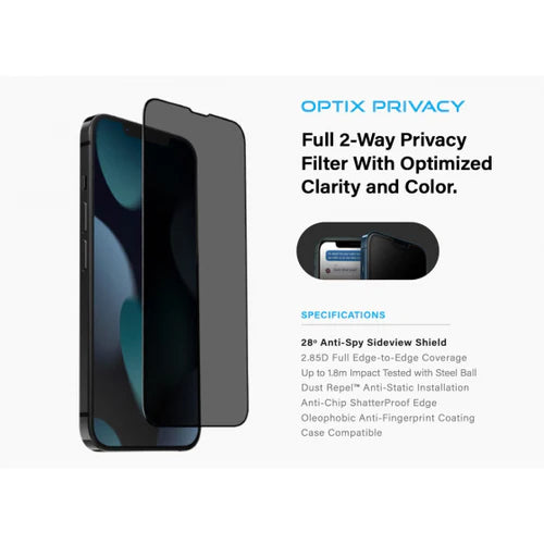 UNIQ OPTIX Privacy Glass for iPhone 13 / 13 Pro