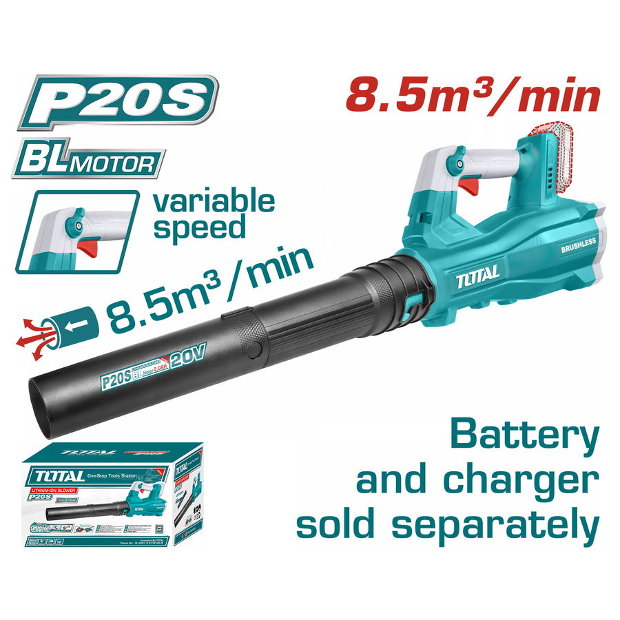 Total 20V Cordless Garden Blower – No Battery & Charger (TABLI20428)