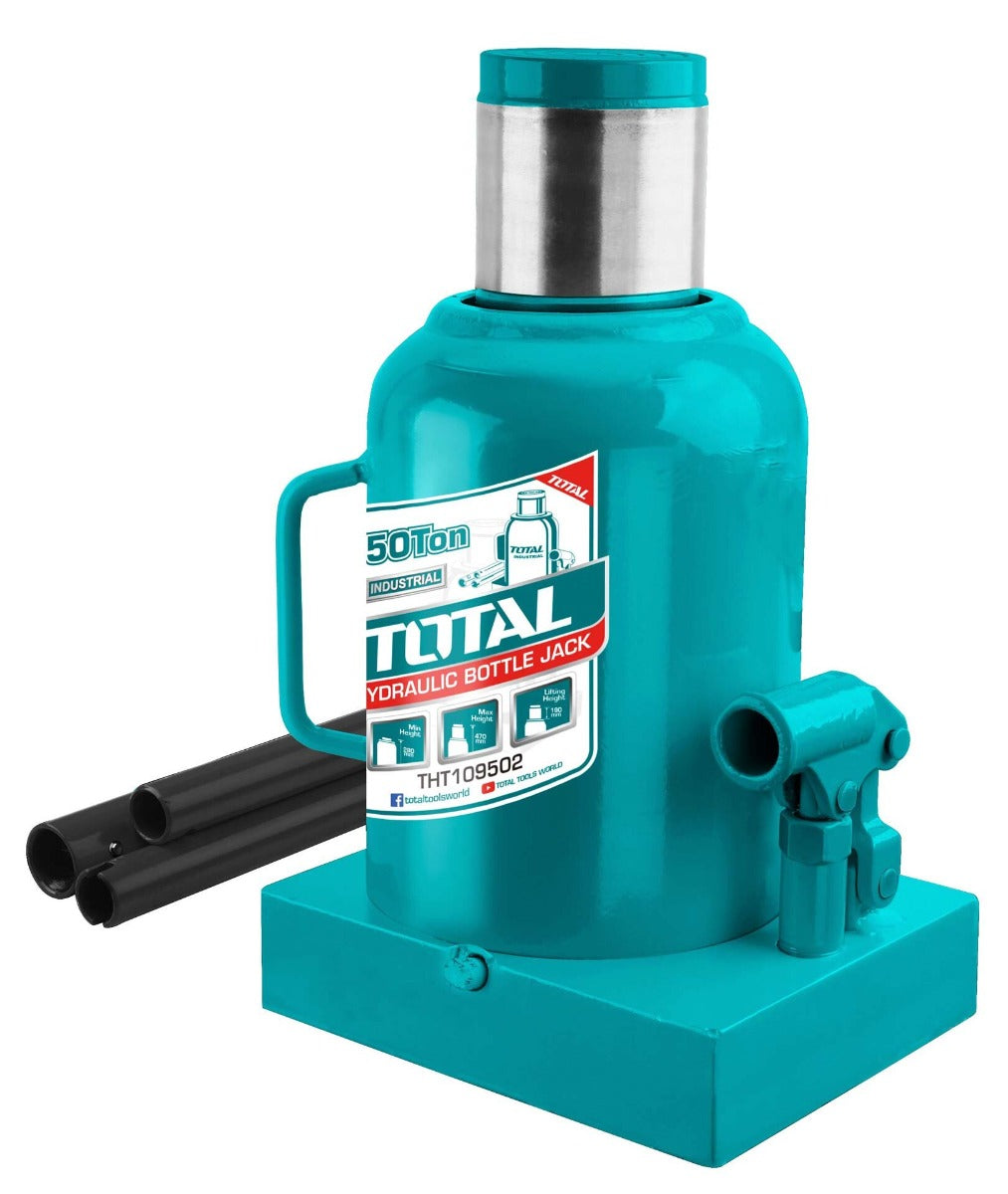 TOTAL Hydraulic Bottle Jack 50T | 280–470mm | THT109502