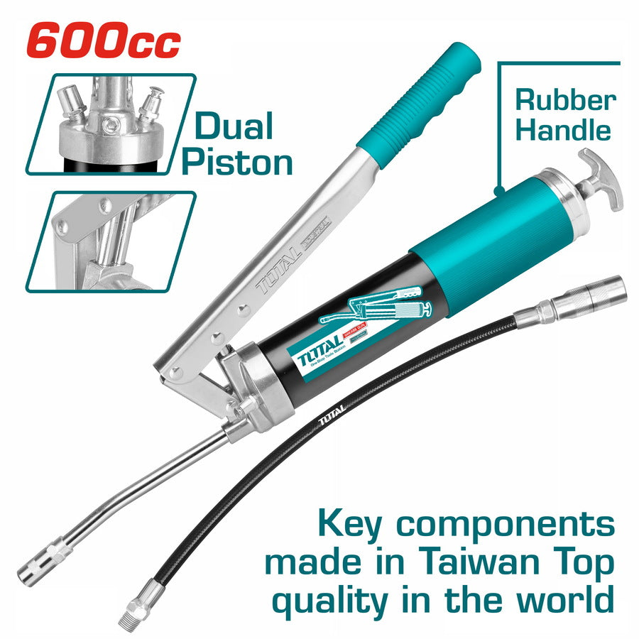 TOTAL Grease Gun Dual Piston 600cc – Powerful & Efficient