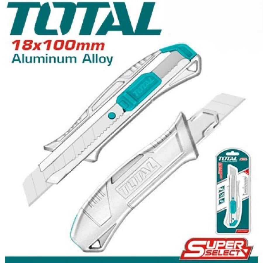 TOTAL 18mm Aluminum Snap-off Knife with Auto-Lock