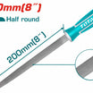 Total 8″ Half Round File THT91286 - High Performance