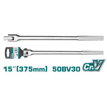 TOTAL ½ Inch 15 Inch Flexible Box Socket – Chrome Plated (THTFX12151)