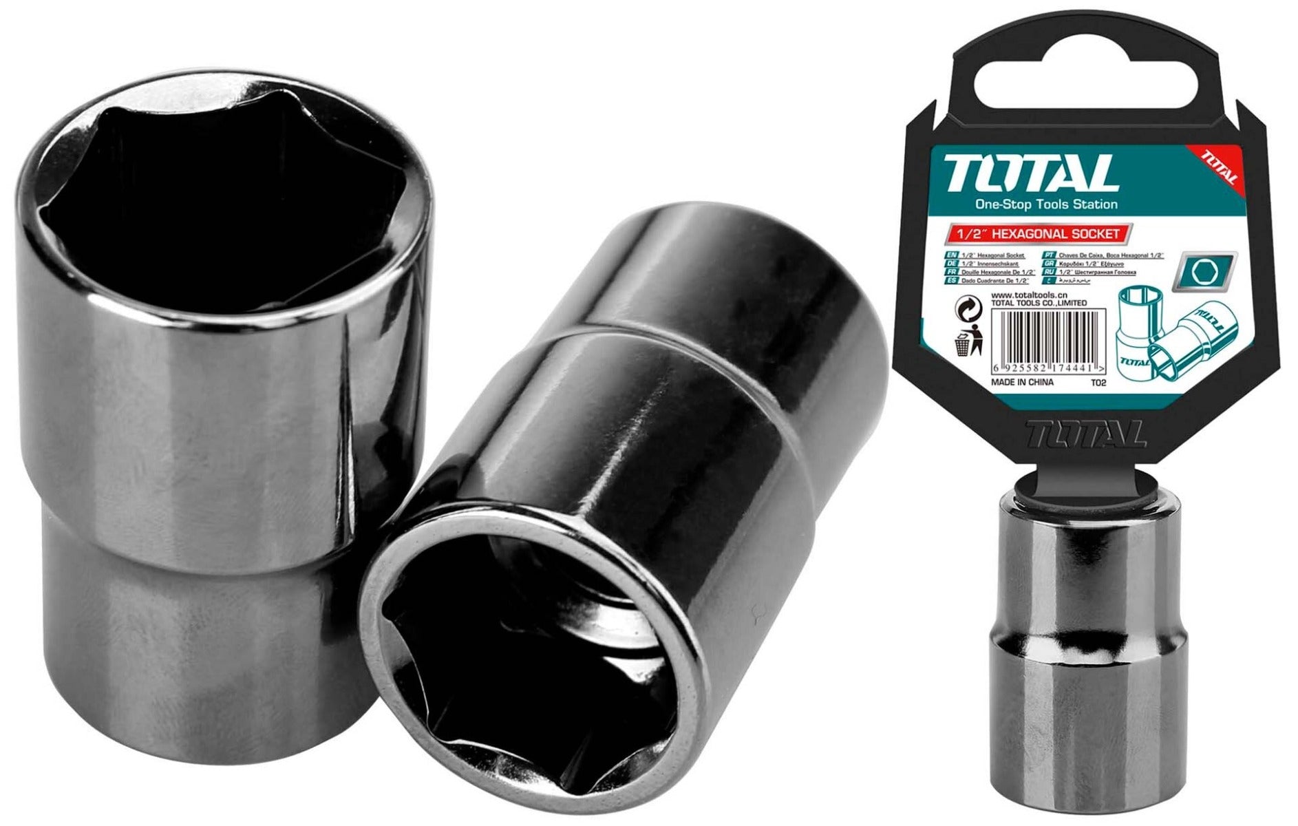 Total 1/2" Hex Socket 8mm (THTST12081)