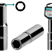 Total 1/2" Long Hex Socket 8mm (THTST12083L)