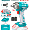 TOTAL 20V Cordless Impact Wrench - 300Nm Torque, 2 Batteries