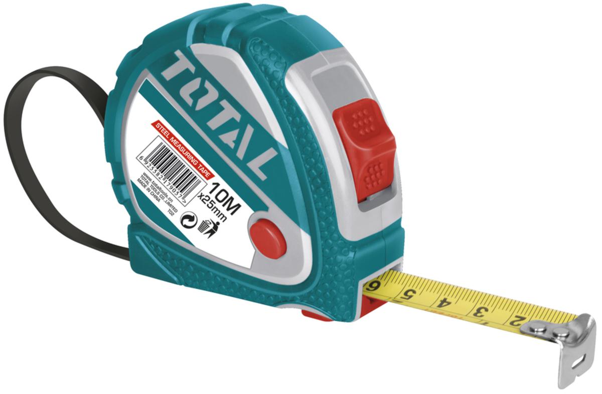 Total Steel Measuring Tape 10m × 25mm – Durable & Accurate