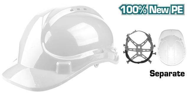 TOTAL Safety Helmet TSP2602 White, Lightweight 380g