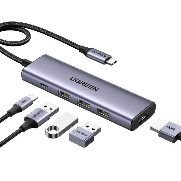 UGREEN USB-C to HDMI + 3×USB + PD 100W Adapter Hub
