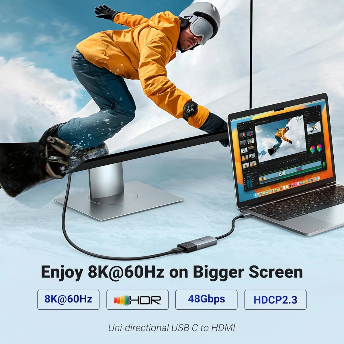 UGREEN USB-C to HDMI 2.1 Adapter 8K@60Hz – Ultra HD