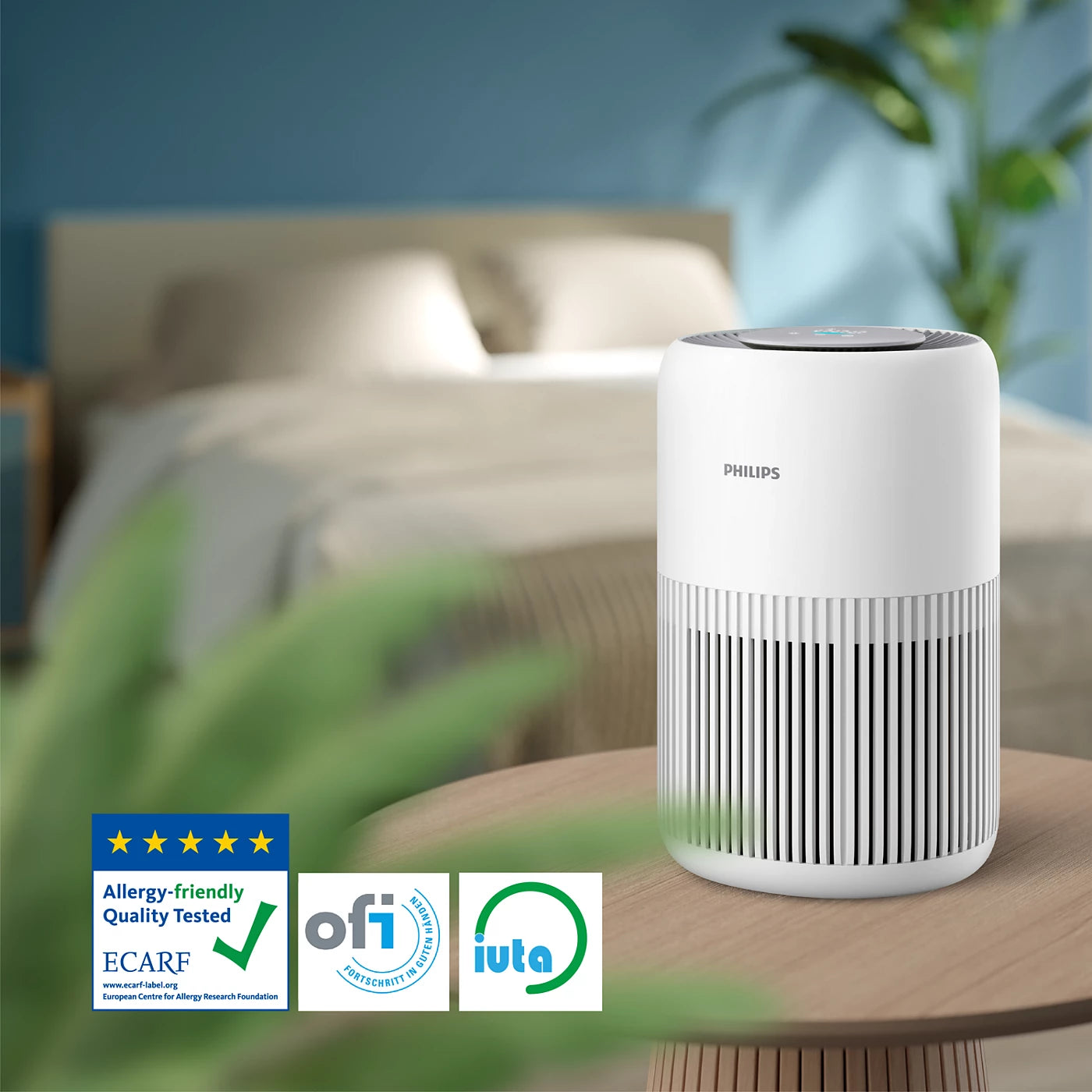 Philips PureProtect Mini 900 Air Purifier AC0920/10 – HEPA Filter, 65m² Coverage, 250m³/h CADR, PM2.5 Sensor
