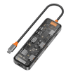 Wiwu Cyber 8 in 1 Type-C Hub 100W Charging Support Transparent Appearance SD Card-RJ45-Hdmi-Usb Duplicator
