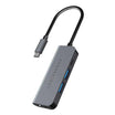 Powerology 4 in 1 USB-C Hub with HDMI & USB 3.0 - Gray