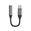 YESIDO YAU19 HiFi Audio Adapter with Type C & 3.5mm Jack - Gray