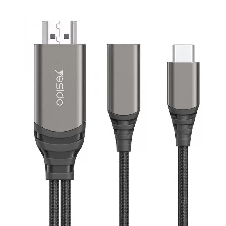 Yesido USB C to HDMI Adapter 60W 2M 4K Cable HM07 - Black