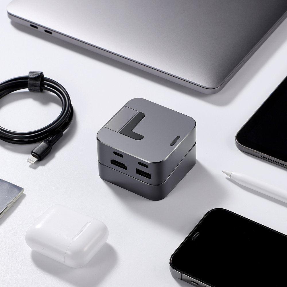 JOYROOM J Cube Multifunctional Docking Station 8 Ports & Stand - Grey