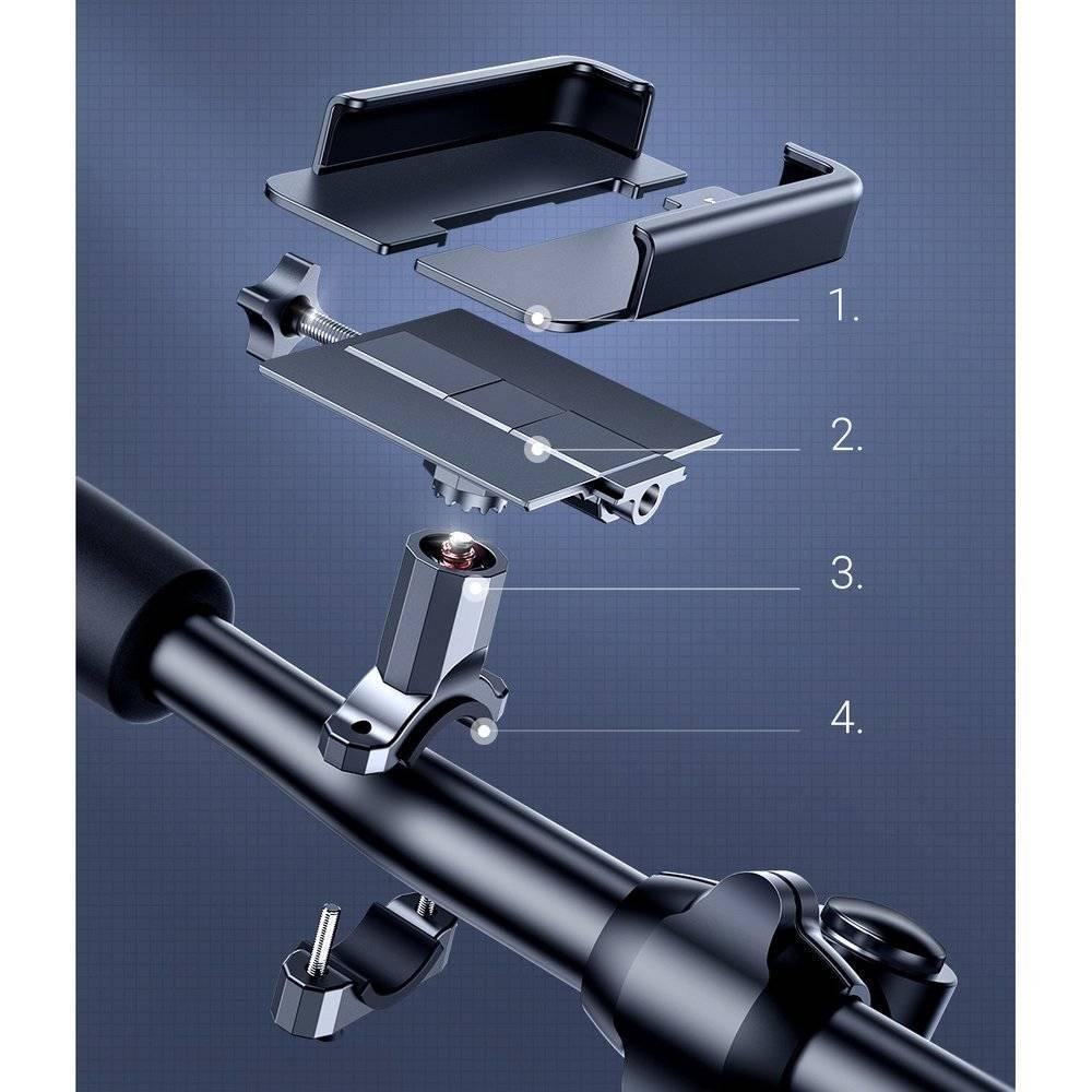JOYROOM 360 Degree Rotating Phone Bracket for Bicycle Secure & Adjustable - Black